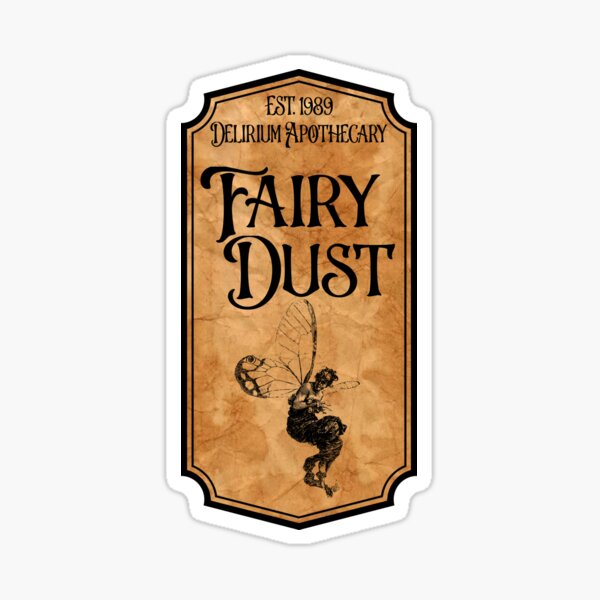 Item preview, Fairy Dust potion label designed and sold by Haus of Delirium.