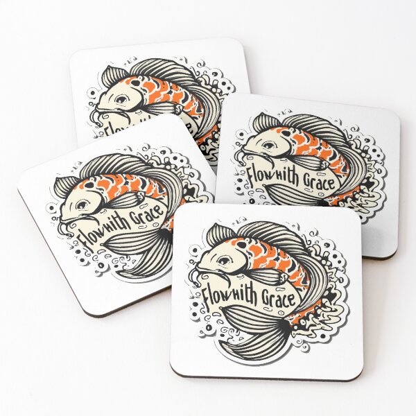 Item preview, Flow with Grace - Sumi-e Koi Fish Art designed and sold by NiftyWrx.