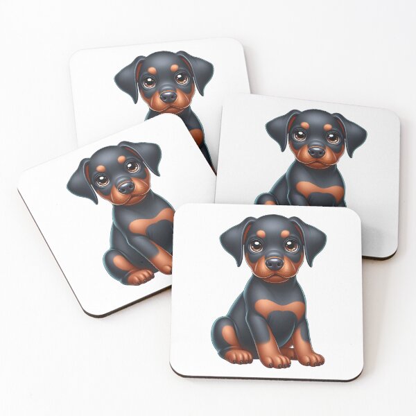 Item preview, Cute Doberman Puppy with Natural Ears designed and sold by Delamoon.