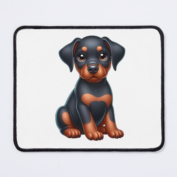 Item preview, Cute Doberman Puppy with Natural Ears designed and sold by Delamoon.