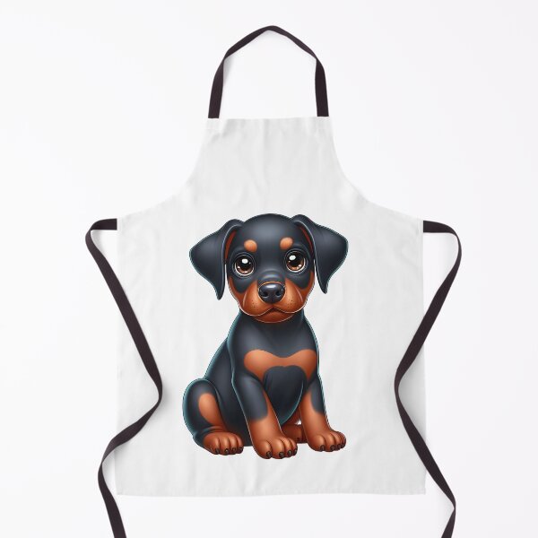Item preview, Cute Doberman Puppy with Natural Ears designed and sold by Delamoon.
