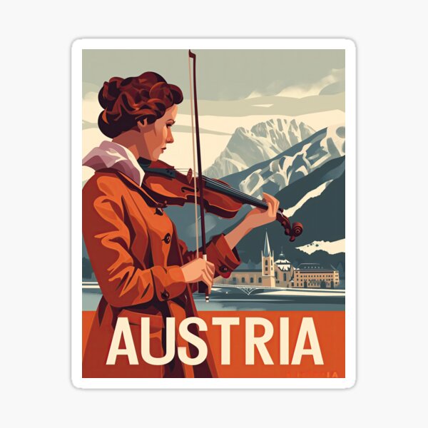 Item preview, Austria Vintage Poster designed and sold by Twisted Kids.