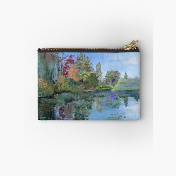 Item preview, Monet's lily pond lake in autumn designed and sold by mazarte.
