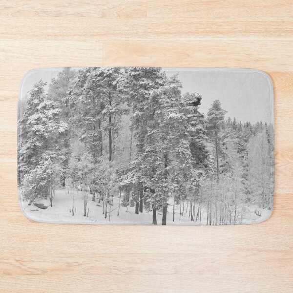 Item preview, The pines by the fields. Parkkuu winter 2023  bw designed and sold by Jouko Lehto Photography.