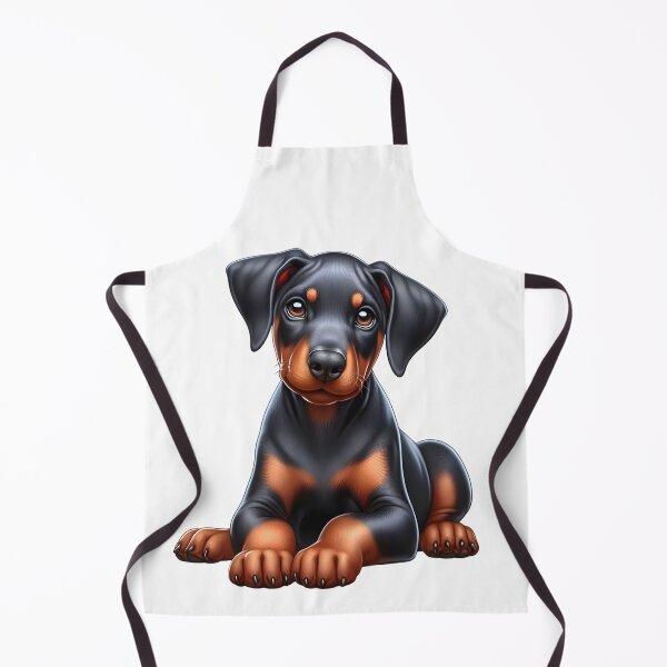 Item preview, Cute Doberman Puppy with Natural Ears designed and sold by Delamoon.