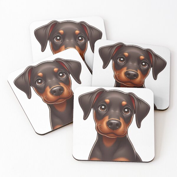 Item preview, Cute Doberman Puppy with Natural Ears designed and sold by Delamoon.