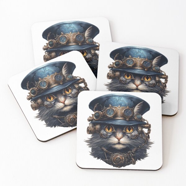 Item preview, Mechanical Mystique: Steampunk Cat in Modern Art designed and sold by LydieDigitalArt.