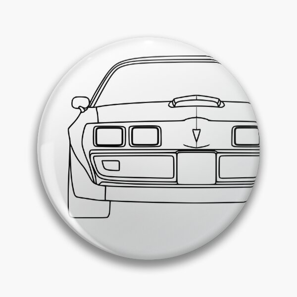 Artikelvorschau, Pontiac Firebird Trans Am 1979-1981 schwarz linierte Kunst entworfen und verkauft von EdimDesign.