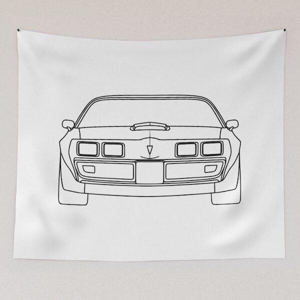 Item preview, Pontiac Firebird Trans Am 1979-1981 black lined art designed and sold by EdimDesign.