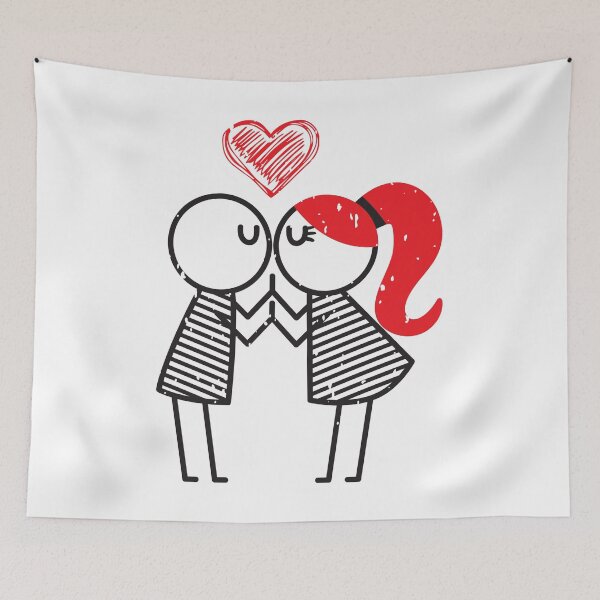 Item preview, Valentines Couple Love Kiss designed and sold by BAZART-CREATION.