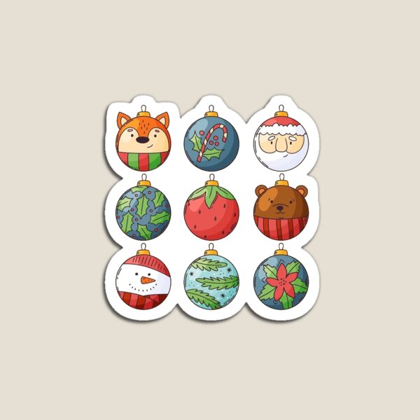 Item preview, 9 Piece Pack Of Christmas Balls Stickers designed and sold by AkaReddie94.
