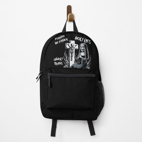 Item preview, Forgive me Father, Holy Lies, Unholy Truths, Undead Nun, Black and White designed and sold by shypixels.