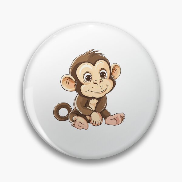 Item preview, Charming Monkey Cartoon Sticker - Playful Primate Illustration designed and sold by Tincanninja.