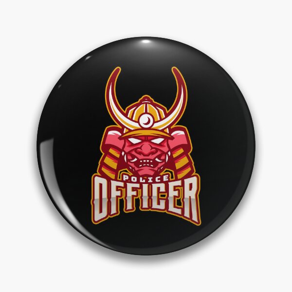 Item preview, Police Officer Design with Samurai Character designed and sold by PRIVARSHU.