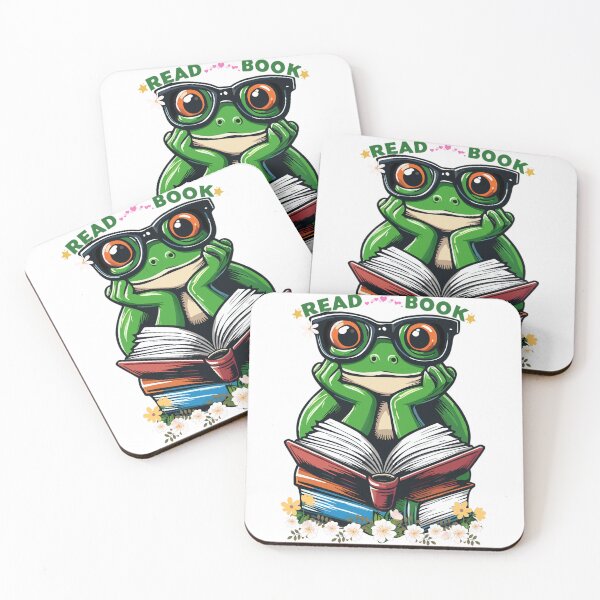Item preview, Frog Book - Kawaii Frog Love Reading  designed and sold by JessArty ⭐⭐⭐⭐⭐.