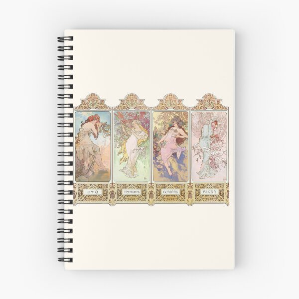 Item preview, The four seasons ( with original frame), Alphonse Mucha - HIGH DEFINITION designed and sold by MINDTHECHERRY.