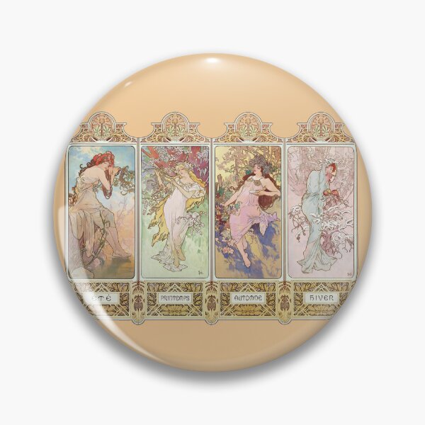 Item preview, The four seasons ( with original frame), Alphonse Mucha - HIGH DEFINITION designed and sold by MINDTHECHERRY.