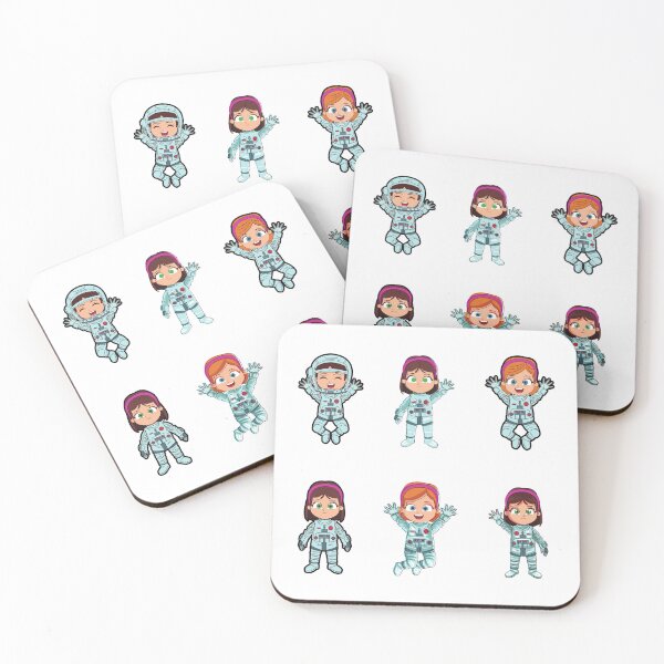 Item preview, happy little astronauts celebrating their space journey designed and sold by huape.