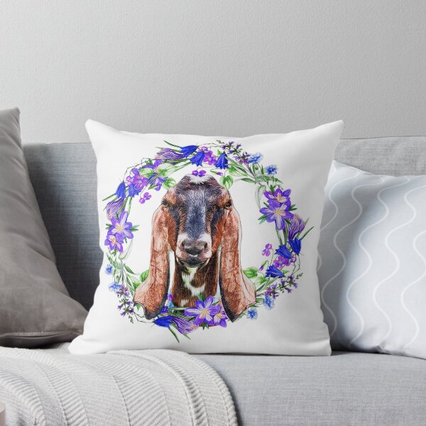 Item preview, Nubian goat and florals designed and sold by CritterCapers.