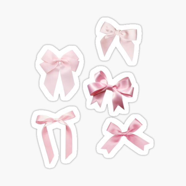 Cute Pastel Pink Ribbon Bows Stickers Graphic by sara_sb2000 · Creative  Fabrica