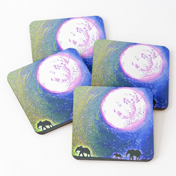 Item preview, Rainbow elephants , abstract designed and sold by wrightsonarts.