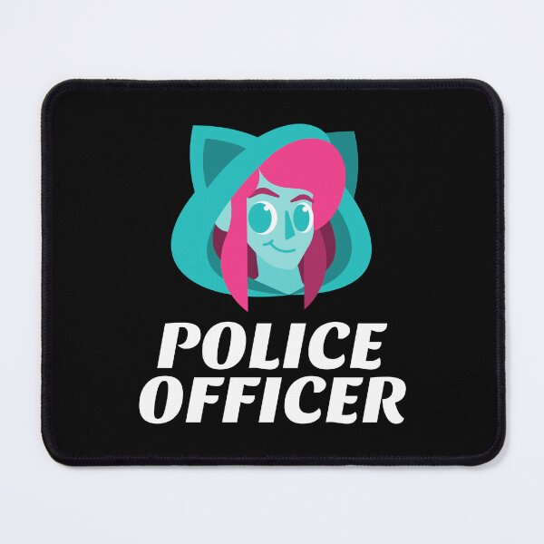 Item preview, Police Officer Design with Smiling Female Character designed and sold by PRIVARSHU.
