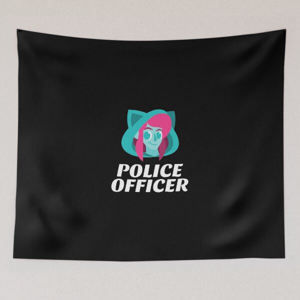 Item preview, Police Officer Design with Smiling Female Character designed and sold by PRIVARSHU.