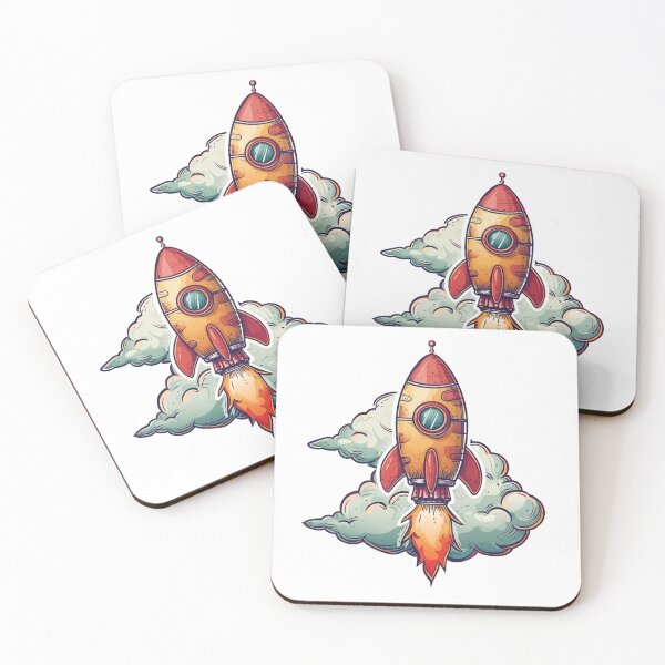 Item preview, Space Adventure Rocket Ship Sticker - Futuristic Spaceship Illustration designed and sold by Tincanninja.