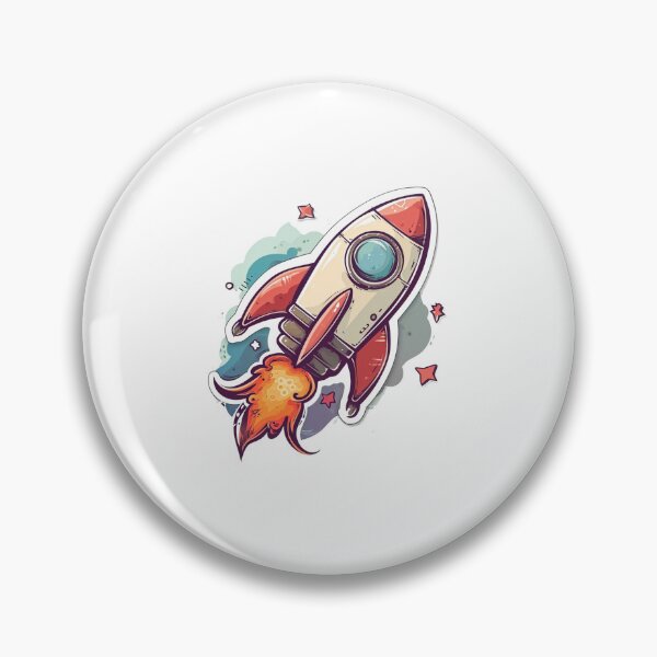 Item preview, Adventure Awaits Rocket Ship Sticker - Space Exploration Illustration designed and sold by Tincanninja.