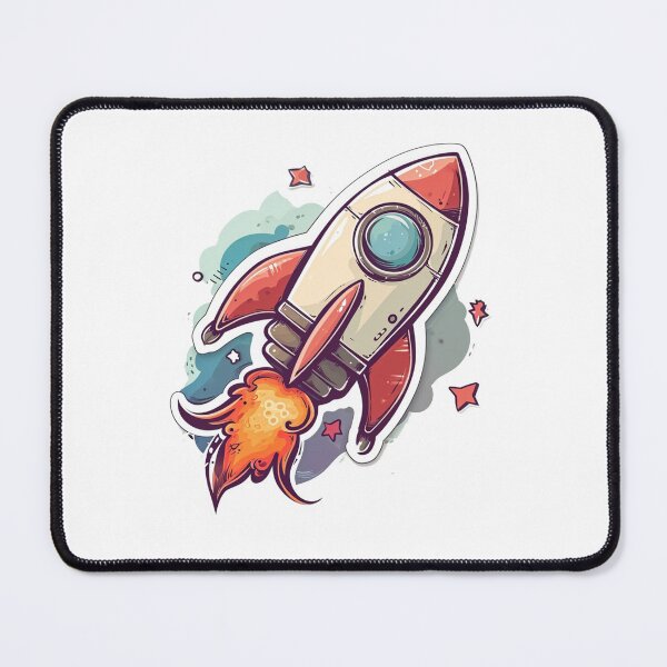 Item preview, Adventure Awaits Rocket Ship Sticker - Space Exploration Illustration designed and sold by Tincanninja.
