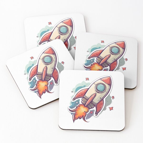 Item preview, Adventure Awaits Rocket Ship Sticker - Space Exploration Illustration designed and sold by Tincanninja.