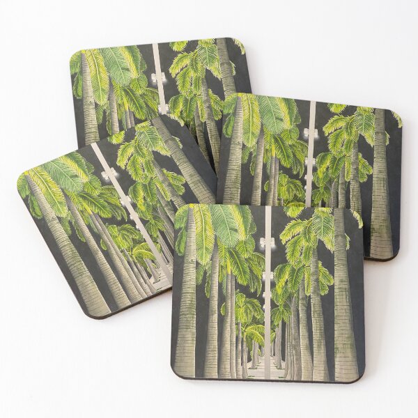 Item preview, My Acrylic Painting of Palm Trees at Marina Bay, Singapore designed and sold by mikzart.