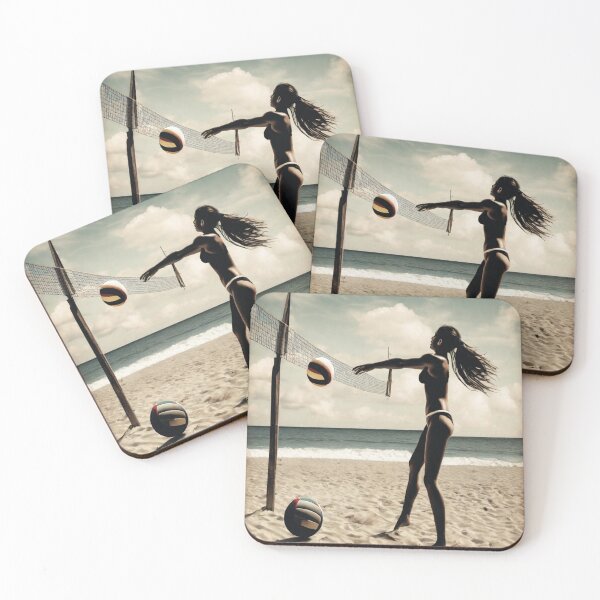 Item preview, "Dynamic Miami Beach Volleyball Match" designed and sold by Artisticanvas.