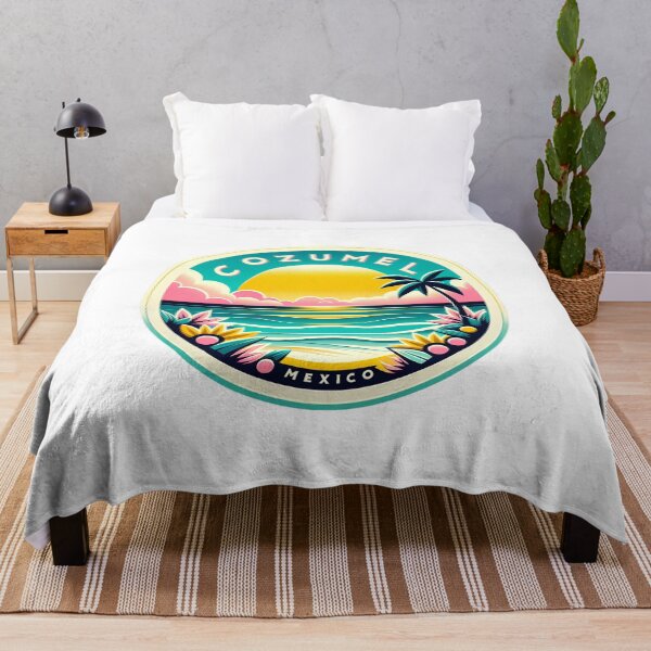 Aperçu de l'œuvre Autocollant de voyage Cozumel Mexique – Vibrant, durable et parfait pour les bagages et les ordinateurs portables créée et vendue par carshapes.