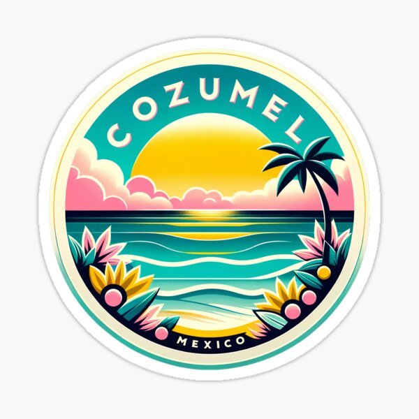 Item preview, Cozumel Mexico Travel Sticker - Vibrant, Durable, and Perfect for Luggage & Notebooks designed and sold by carshapes.