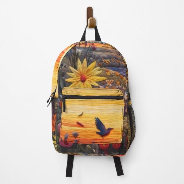 Item preview, Embroidery Print of Wildflowers At Sunset designed and sold by NDMDesignStudio.