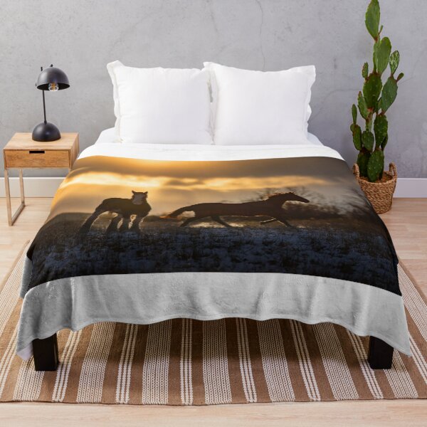 Item preview, Horses in a winter sunset designed and sold by James Cumming.