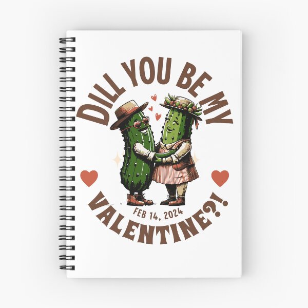 Aperçu de l'œuvre Dill You Be My Valentine Pickle Cadeau de Saint-Valentin pour les amateurs de cornichons Cadeau de Saint-Valentin pour elle créée et vendue par CORINNE W.