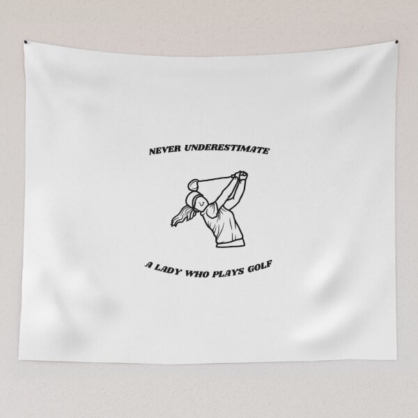 Item preview, Never Underestimate A Lady Who Plays Golf - Lady Plays Golf - Women Plays Golf Poster designed and sold by CYGIS STORE.