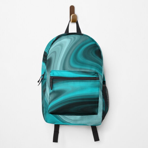 Item preview, Teal Blue wavey ocean - liquid art - acrylic pattern - wavy texture designed and sold by stayartsy07.