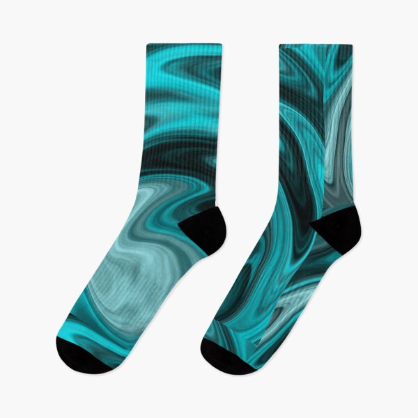 Item preview, Teal Blue wavey ocean - liquid art - acrylic pattern - wavy texture designed and sold by stayartsy07.