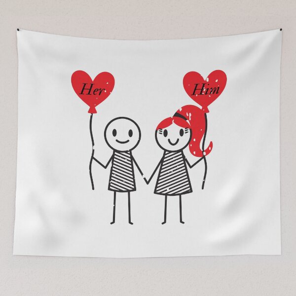 Item preview, Valentines Couple Love Balloons designed and sold by BAZART-CREATION.