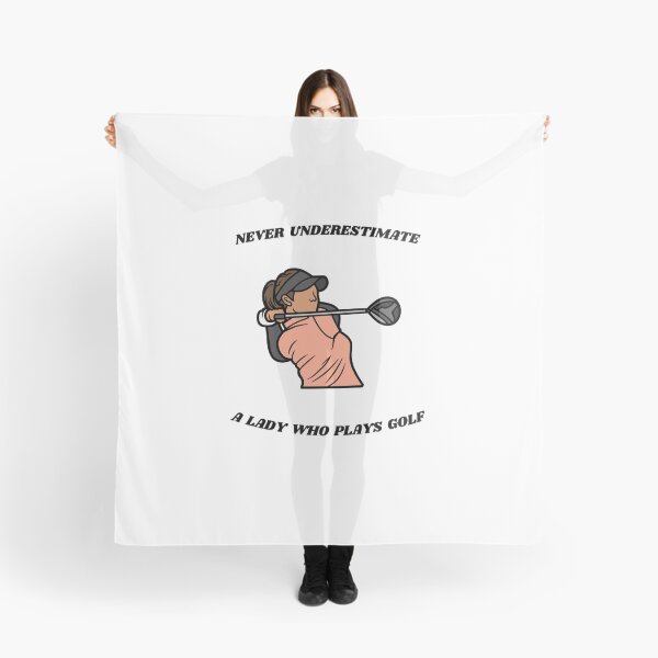 Item preview, Never Underestimate A Lady Who Plays Golf - Lady Plays Golf - Women Plays Golf Poster designed and sold by CYGIS STORE.