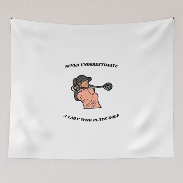 Item preview, Never Underestimate A Lady Who Plays Golf - Lady Plays Golf - Women Plays Golf Poster designed and sold by CYGIS STORE.