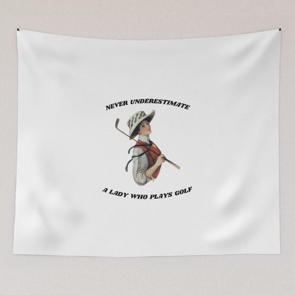Item preview, Never Underestimate A Lady Who Plays Golf - Lady Plays Golf - Women Plays Golf Poster designed and sold by CYGIS STORE.