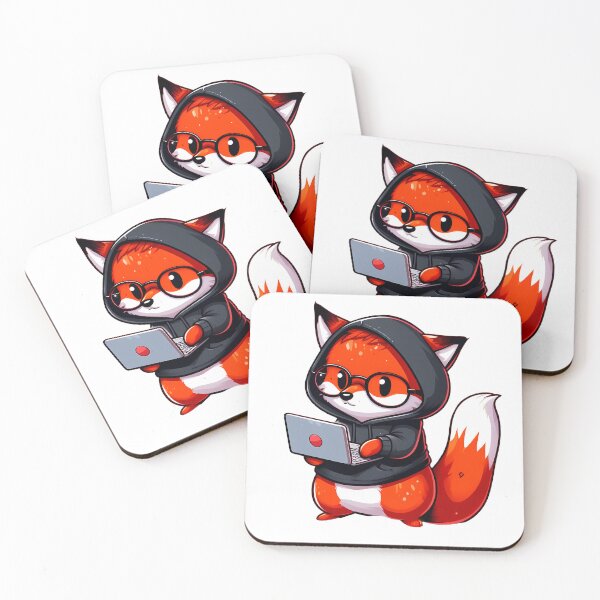 Item preview, a geeky fox wearing glasses designed and sold by CTArtder.