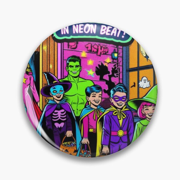 Item preview, Neon Fright Night: Retro Halloween Bash designed and sold by WitchsHatStudio.