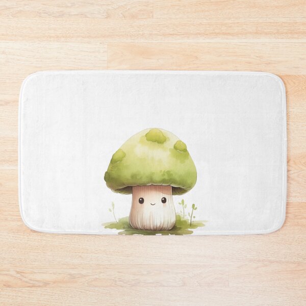 Item preview, Cute Green Kawaii Mushroom designed and sold by NDePachtere.