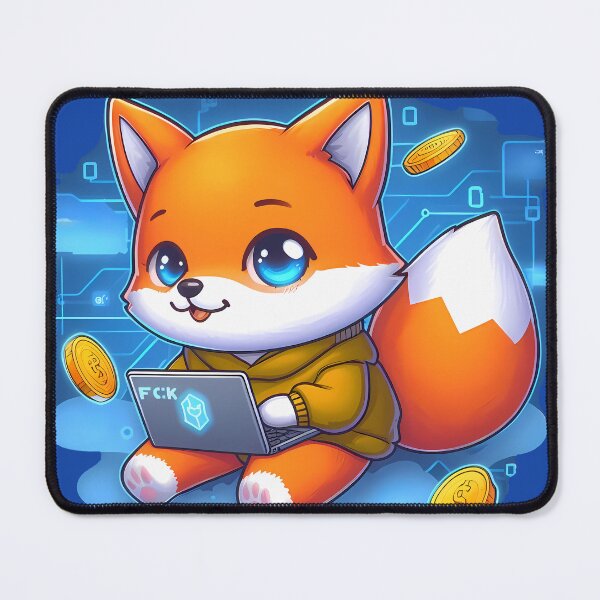 Item preview, a lovely fox with a laptop designed and sold by CTArtder.