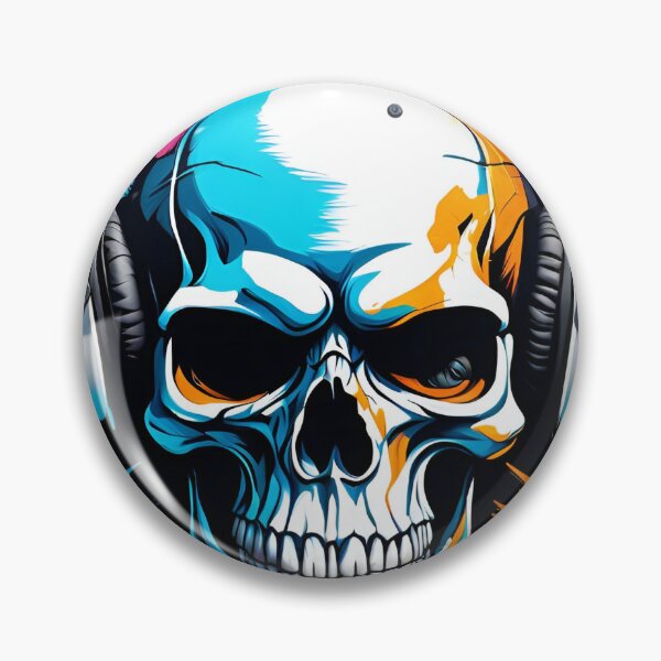 Item preview, Graffiti Skull with Headphones designed and sold by DisneyKrayzie.